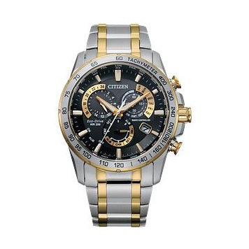 Citizen Perpetual Chrono A-T CB5894-50E Black Dial Two-Tone Stainless Steel Men's Watch