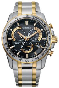 Citizen Perpetual Chrono A-T CB5894-50E Black Dial Two-Tone Stainless Steel Men's Watch