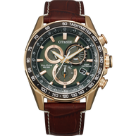 CB5919-00X Citizen Eco-Drive Rose Gold Stainless Steel Green Dial Men's Watch