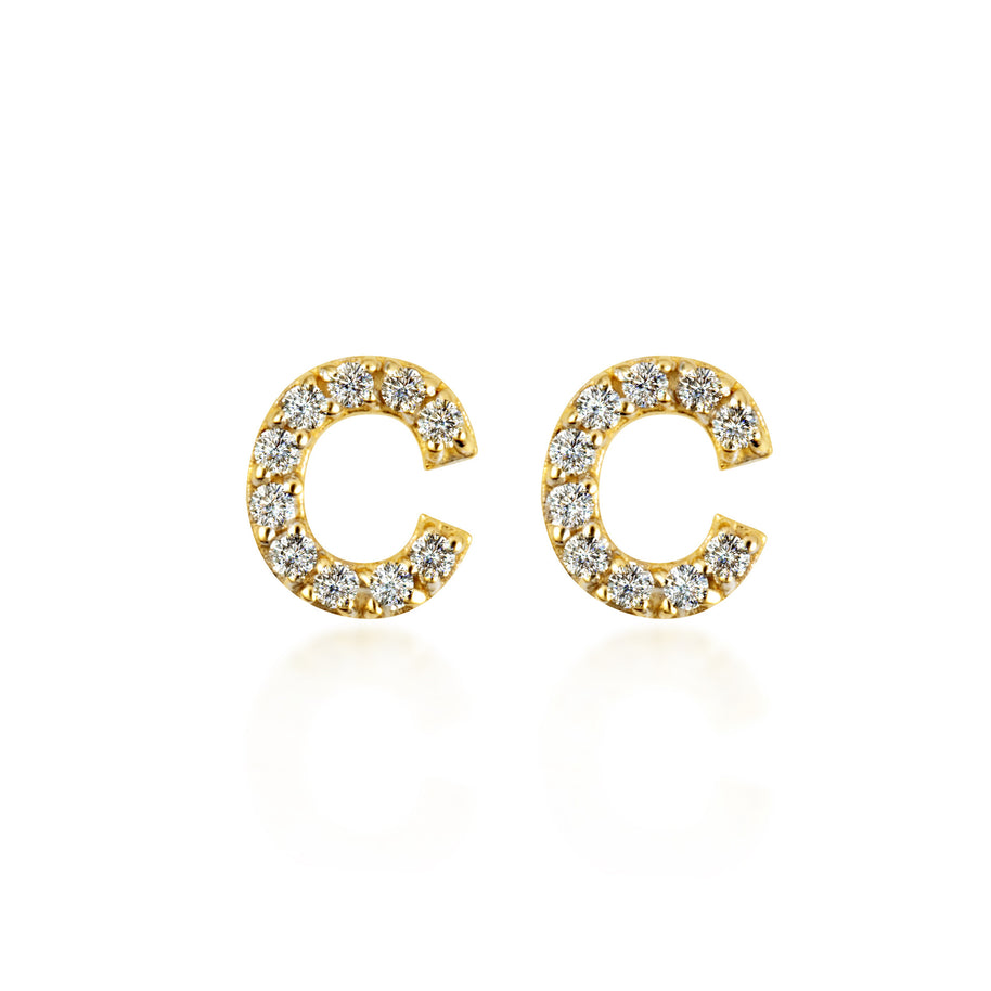 Yellow Gold Diamond Letter 