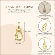 14K Gold Boxing Glove Pendant Necklace