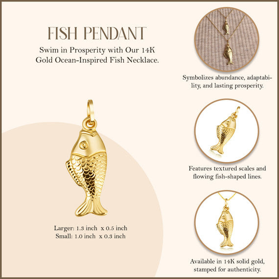 Fish Necklace 14K Gold (S/L)