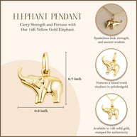 Elephant Lucky Necklace in 14K Gold