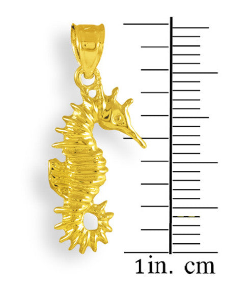 Yellow Gold Seahorse Pendant