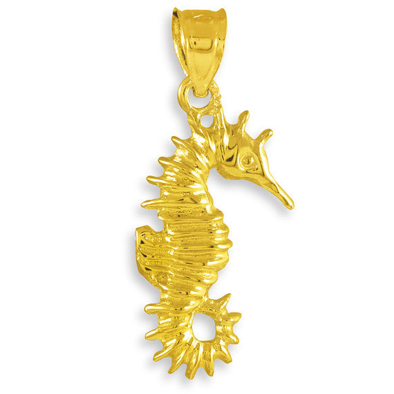 Yellow Gold Seahorse Pendant