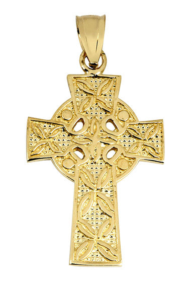 Gold Celtic Knot Charm Triquetra Pendant Necklace(Available in Yellow/Rose/White Gold)