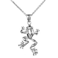 Polished Gold Frog Pendant Necklace(Available In Yellow/Rose/White Gold)