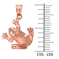 Gold Frog Pendant Necklace (Available in Yellow, Rose and White)