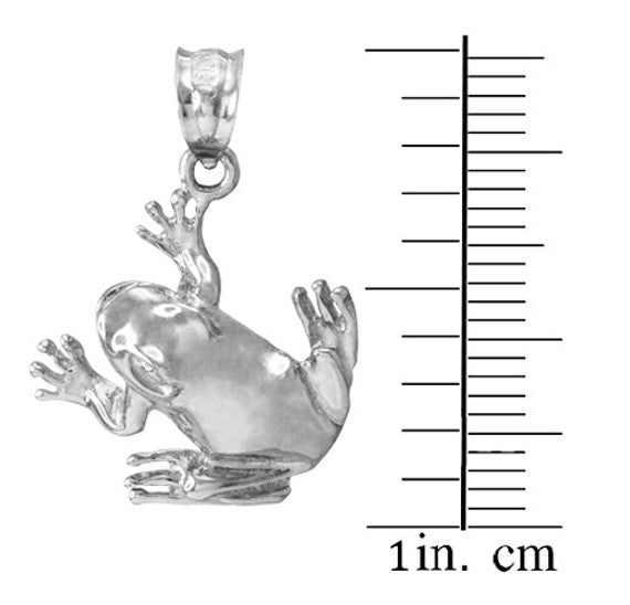 Gold Frog Pendant Necklace (Available in Yellow, Rose and White)