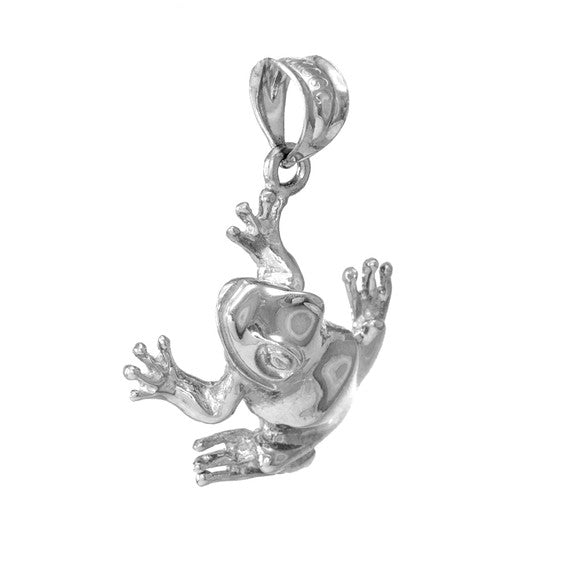 Sterling Silver Frog Pendant Necklace