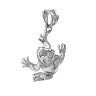 Sterling Silver Frog Pendant Necklace