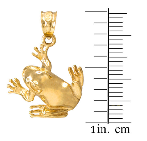 Gold Frog Pendant Necklace (Available in Yellow, Rose and White)