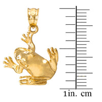 Gold Frog Pendant Necklace (Available in Yellow, Rose and White)