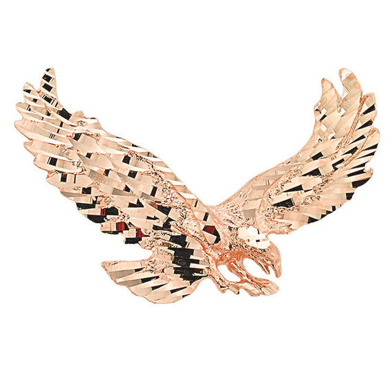 Gold Soaring Eagle Pendant (Available In Yellow/Rose/White Gold)