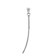 Sterling Silver Katana Samurai Japanese Long Sword Pendant Necklace
