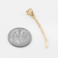 Gold Japanese Katana Short Sword Pendant Necklace(Available In Yellow/Rose/White Gold)