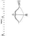 .925 Sterling Silver Bow and Arrow Pendant Necklace