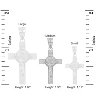 Sterling Silver St. Benedict Crucifix Pendant Necklace