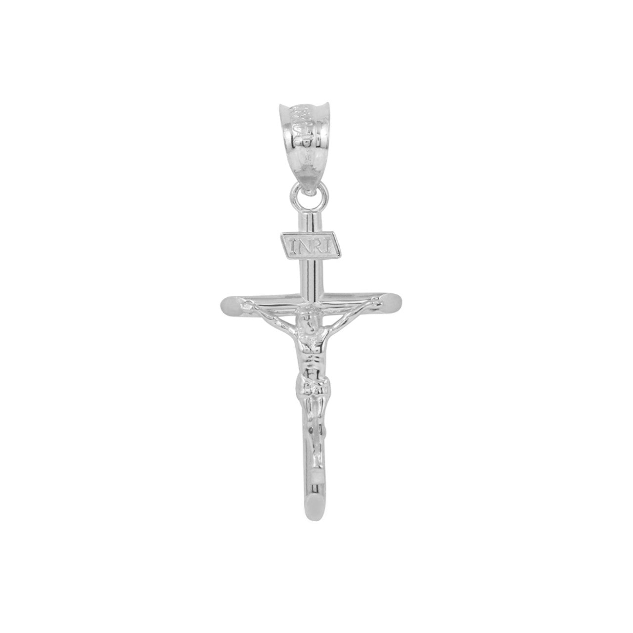 Sterling Silver Solid Cross Pendant Necklace ( 1.18