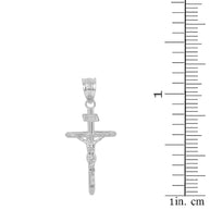 Sterling Silver Solid Cross Pendant Necklace ( 1.18