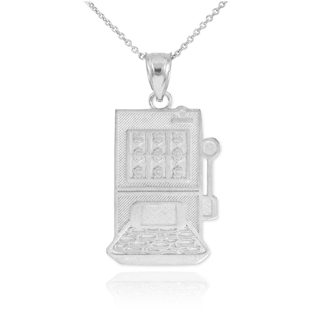 Gold Casino Slot Machine Pendant Necklace