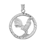 Gold Rooster Pendant (Available In Yellow/Rose/White Gold)