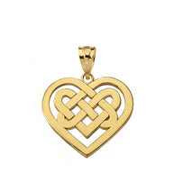 Gold Diamond Irish Celtic Triquetra Trinity Knot Pendant Necklace (Available in Yellow/Rose/White Gold)