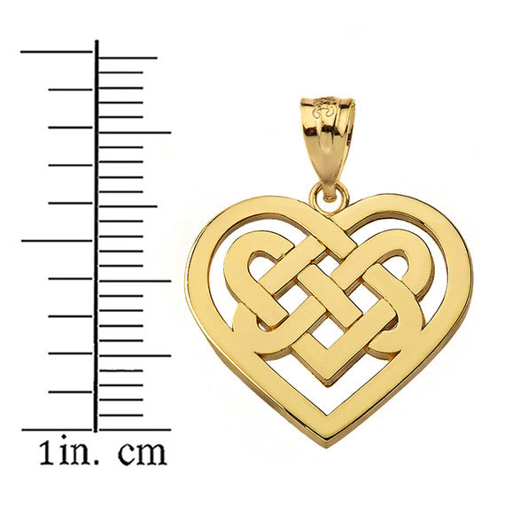 Gold Diamond Irish Celtic Triquetra Trinity Knot Pendant Necklace (Available in Yellow/Rose/White Gold)