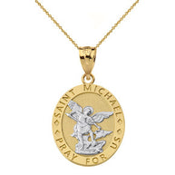 Engravable Diamond Saint Martin of Tours Pray For Us Oval Pendant Necklace (1.04