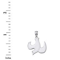 .925 Sterling Silver Holy Spirit Dove Pendant Necklace