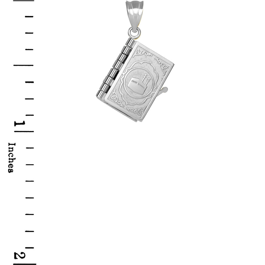 3D Moveable Koran Pendant Necklace in .925 Sterling Silver
