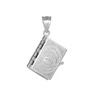 3D Moveable Koran Pendant Necklace in .925 Sterling Silver