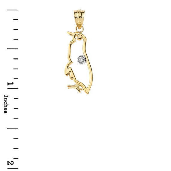 Gold Diamond Penguin Pendant Necklace (Available in Yellow/Rose/White Gold)