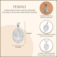 Silver Virgin Mary Necklace - Miraculous Medal