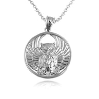 Gold Owl Medallion Pendant Necklace (Available in Yellow/Rose/White Gold)