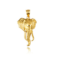 Gold Elephant Animal Pendant Necklace (Available in Yellow/Rose/White Gold)
