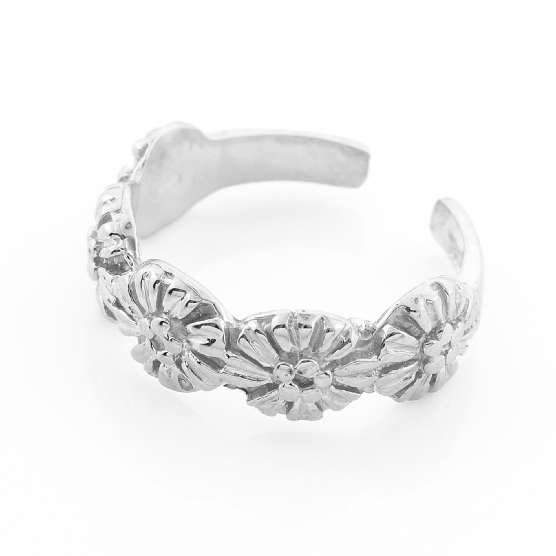 Gold Floral Toe Ring(Available in Yellow/Rose/White Gold)
