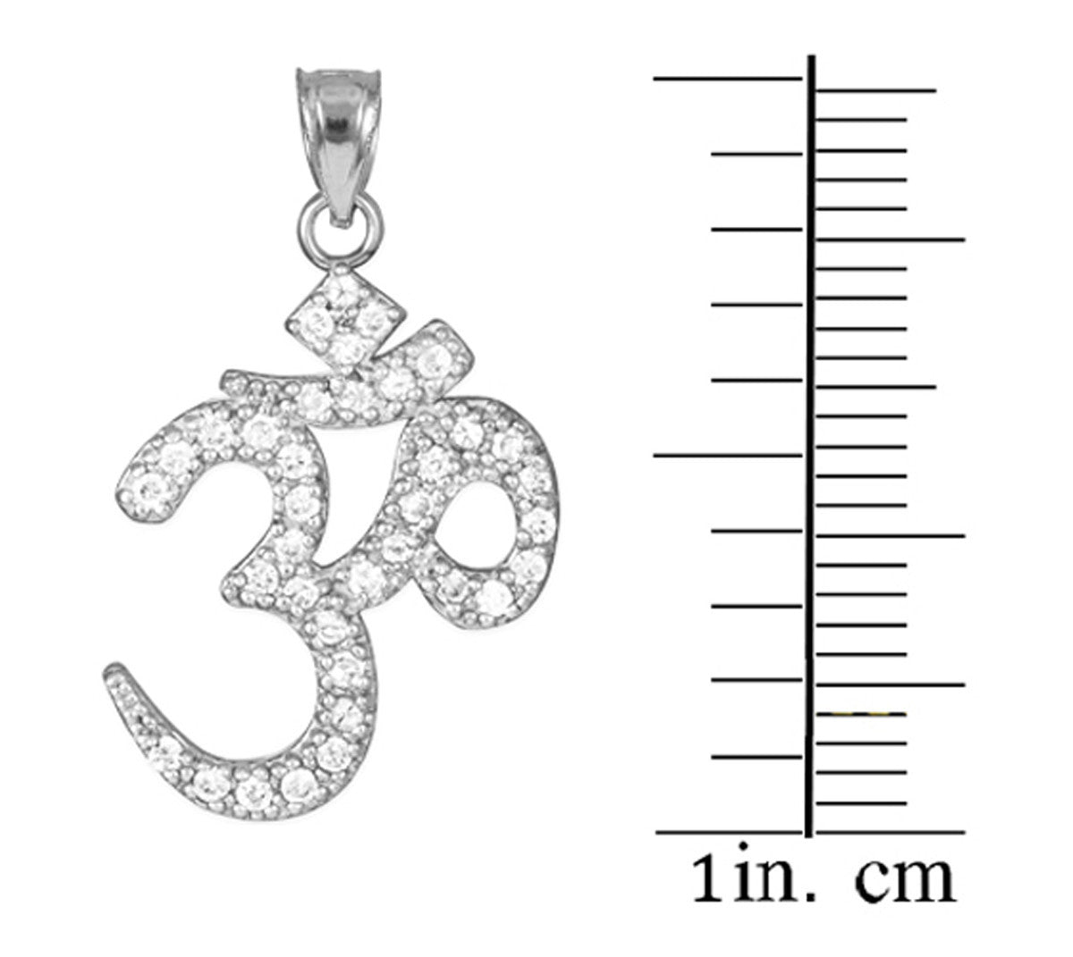 14k Solid Gold Om/Ohm/Aum Hindu Ganesh Diamond Pendant Necklace(Available in Yellow/Rose/White Gold)