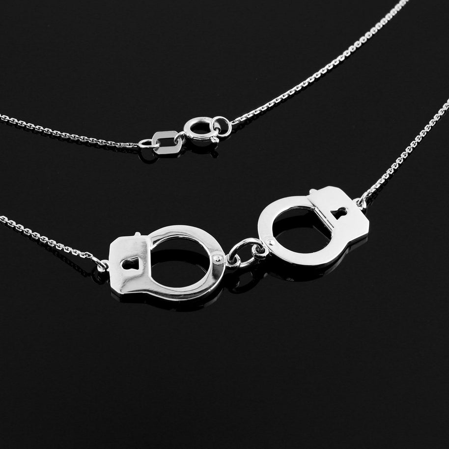 Sterling Silver Handcuffs Necklace