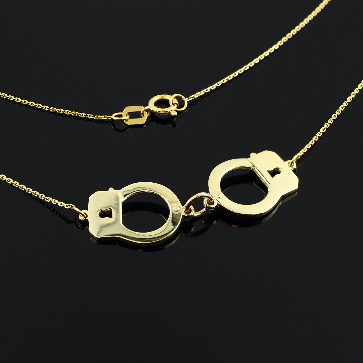 14k Gold Handcuffs Necklace(Available In Yellow/Rose/White Gold)
