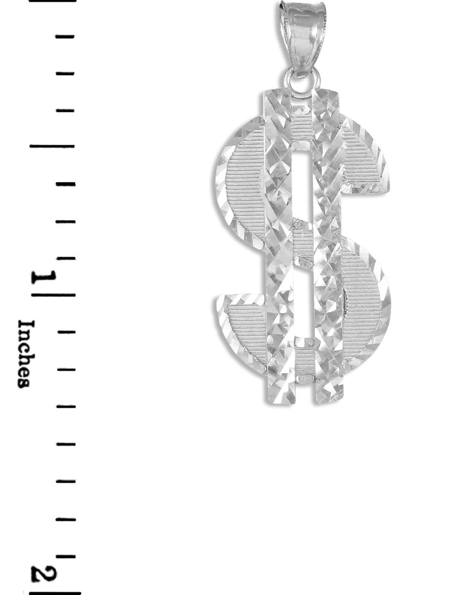 Gold Dollar Sign Pendant(Available in Yellow/White)