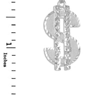 Gold Dollar Sign Pendant(Available in Yellow/White)