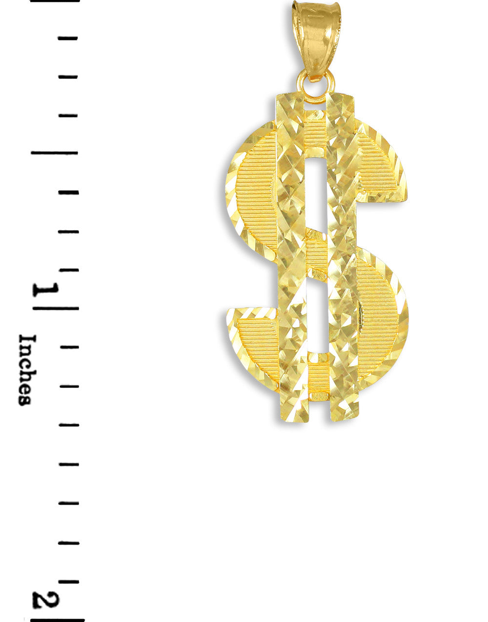 Gold Dollar Sign Pendant(Available in Yellow/White)