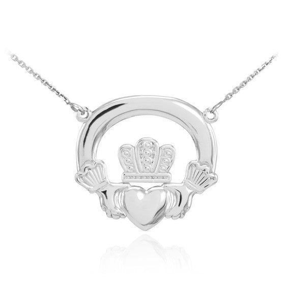 Sterling Silver Classic Claddagh Necklace