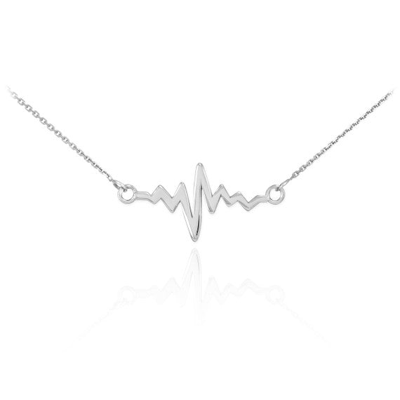 14K Gold Heartbeat Necklace(Available in Yellow/Rose/White)