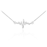 14K Gold Heartbeat Necklace(Available in Yellow/Rose/White)