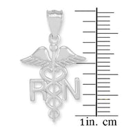 Sterling Silver Registered Nurse RN Medical Necklace