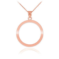 Polished Gold Circle Of Life Karma Pendant Necklace(Available in Yellow/Rose/White Gold)