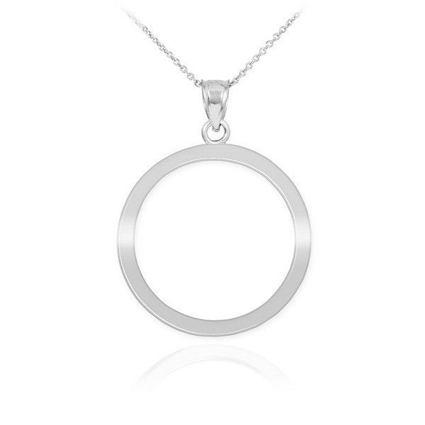 Polished Gold Circle Of Life Karma Pendant Necklace(Available in Yellow/Rose/White Gold)