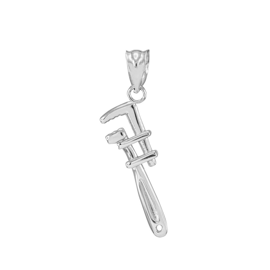 Sterling Silver Monkey Wrench Pendant Necklace